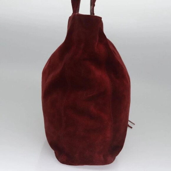 CHANEL Shoulder Bag Suede Red CC - Picture 5 of 15